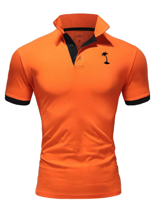 Poloshirt Kontrast Orange 337