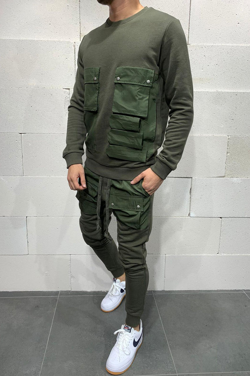 Trainingsanzug Military Style Khaki 5115