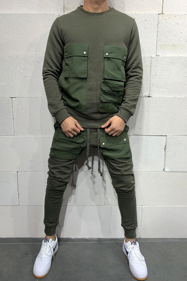 Trainingsanzug Military Style Khaki 5115